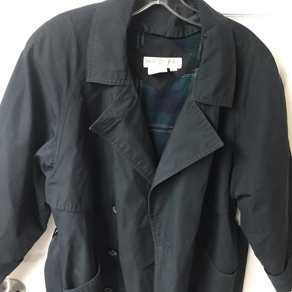 Saxton Hall Trench Coat, with Removable Lining XL BLACK